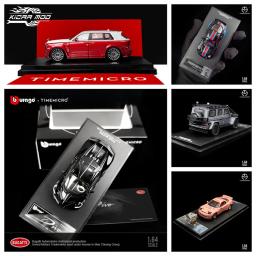 TimeMicro-Diecast carro modelo com pneus de borracha, liga esportiva, carro miniatura, brinquedos presentes, coleção Hobby, 1, 64 - Image 1