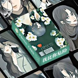 Chinês Manhwa Lomo Card Set, Personagens de Quadrinhos, HD Photo Card, Fan Coleção Presente, Eu Sou Mais Perigoso do que Você Laser, 55 Pcs, Conjunto - Image 2