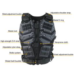 Novo tático ajustável multi-funcional colete ao ar livre roupas de jogo proteção de treinamento caça combate colete de proteção de segurança - Image 4