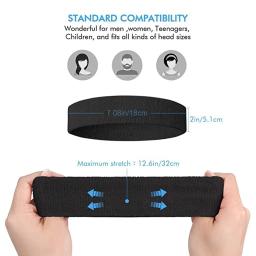 WOSWEIR Algodão Atlético Headband Elástico Sweatbands Basquete Esportes Mulheres Homens Ginásio Fitness Sweat Hair Band Voleibol Tênis - Image 2