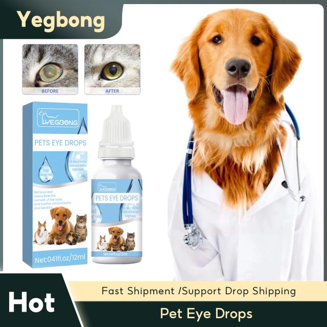 Colírio Antibacteriano para Pets: Tratamento de Ceratite e Catarata em Cães, Alívio da Coceira e Remoção de Manchas de Lágrima em Gatos