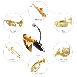 KIMAFUN 2.4G Sistema de microfone de saxofone sem fio compacto Microfone de instrumento musical para saxofone, trompete, tuba, buzina francesa, clarinete - Image 3