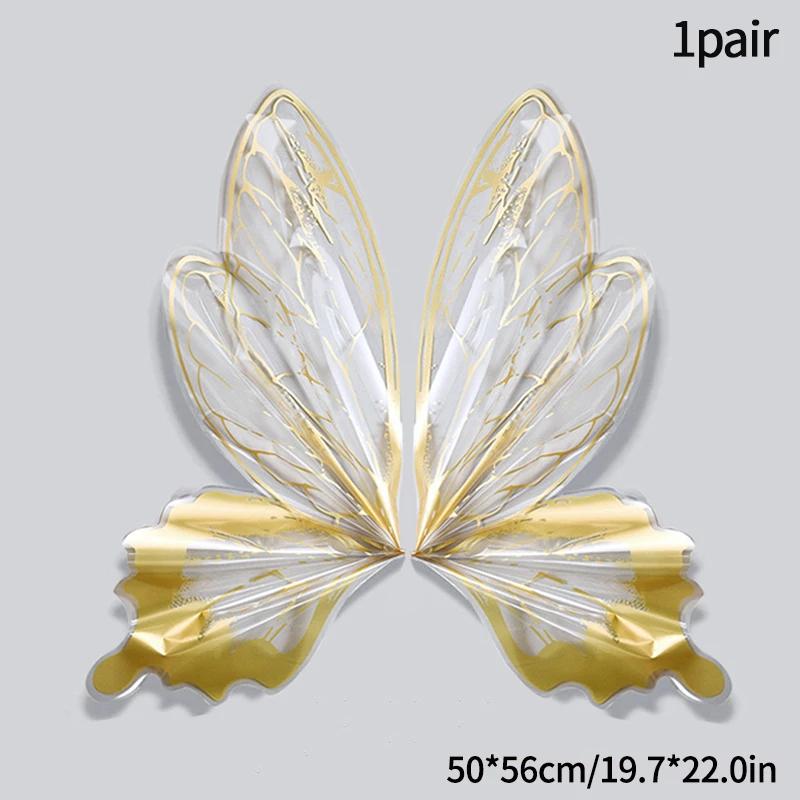 Papel de embrulho criativo Butterfy flor, envoltório estilo coreano presente, florista buquê suprimentos de embalagem, 1 par - Image 1
