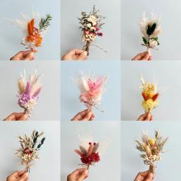 Mini Buquê Seco Bela Flor Eterna, Pacote De Material DIY, Caixa De Presente Personalizada, Acessórios Do Casamento, Decoração De Casa - Image 1