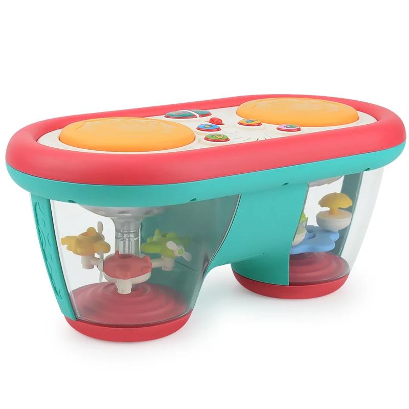 Brinquedo de tambor musical com luzes e sons girantes, mudança de cor, luz noturna, projetor de tambor, música calmante - Image 1