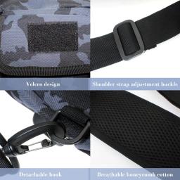 Mochila tática de pesca multifuncional, à prova d'água, ombro único, crossbody, bolsa de equipamento de pesca, camuflagem, ferramenta de pesca - Image 3