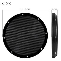 Silent Drum Practice Training Pad, Carbon Fiber Dumb Drum, acessório de percussão para profissionais e iniciantes, 10" - Image 5