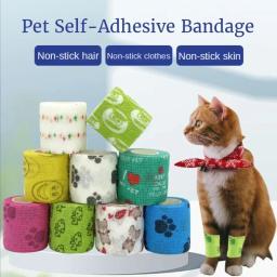 Fita elástica respirável para animal de estimação, bandagem auto-adesiva, anti-sujeira, proteção do tornozelo, atadura do dedo e do joelho - Image 2