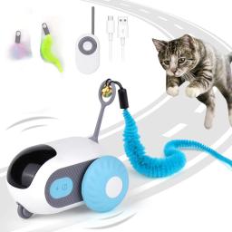 Automático Movendo Controle Remoto Carro de Brinquedo para Cães e Gatos, Jogo Interativo, Formação Gatinho, Pet Shop, Brinquedo Gato Inteligente, 2 Modos - Image 1