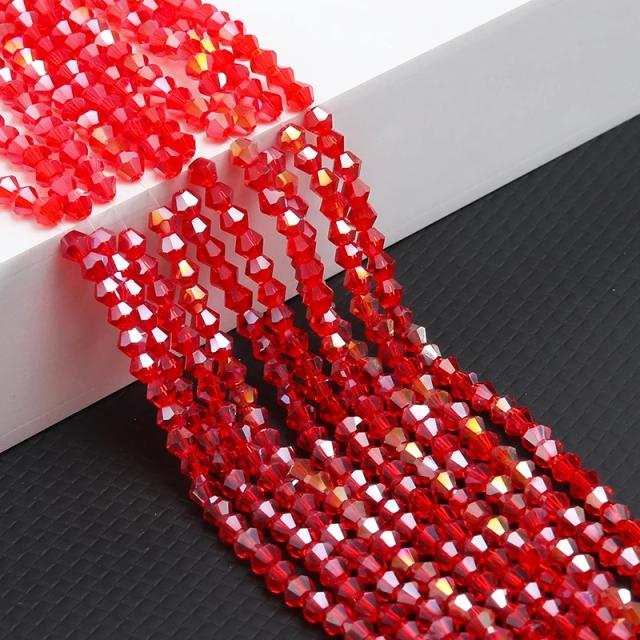 Contas de Vidro de Cristal Bicone Facetadas para DIY: Kit Completo com 10 Vertentes de 4mm para Pulseiras e Anéis