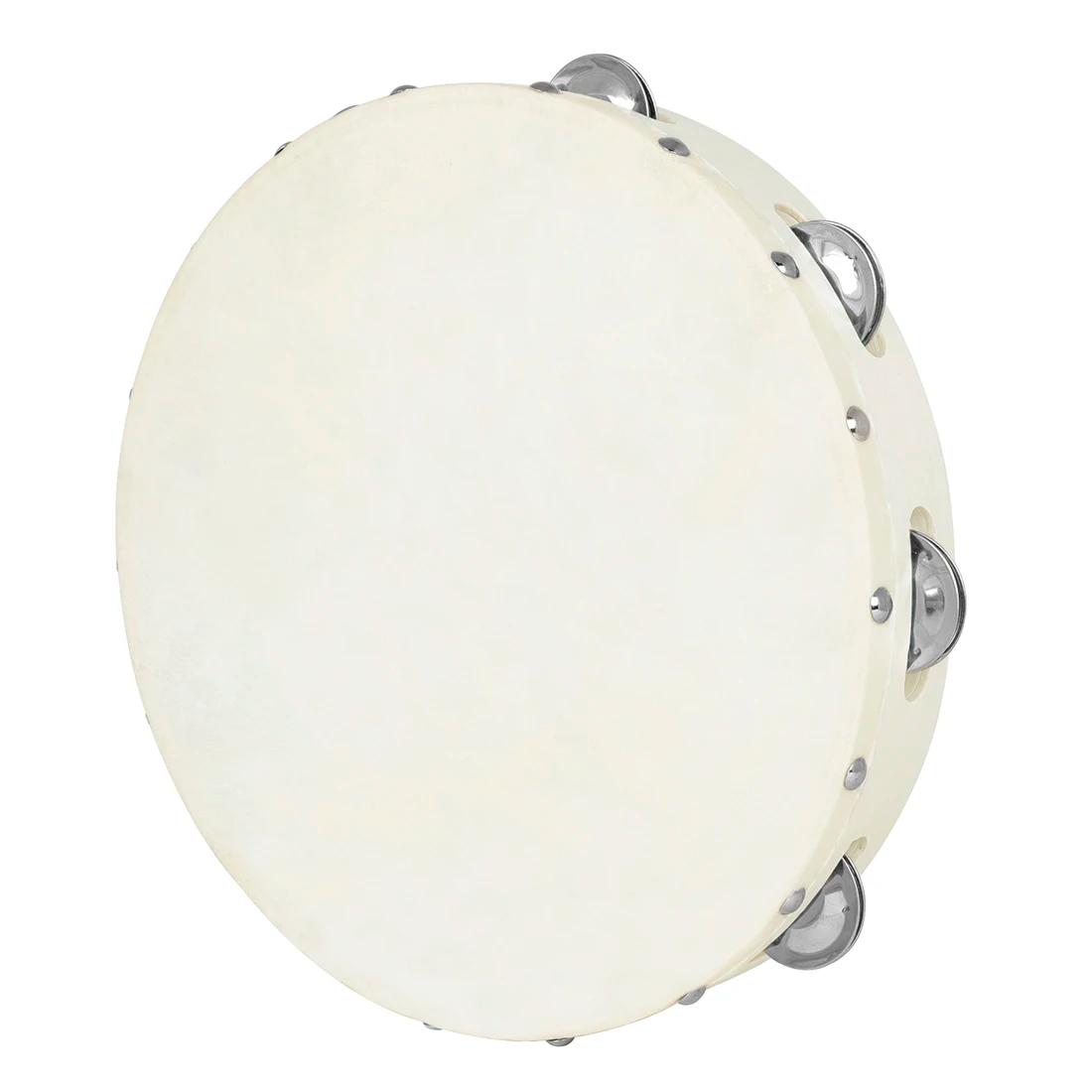 10 polegadas pandeiro de pele de carneiro pandeiro de madeira instrumentos de percussão adequados para educação de iluminação - Image 1