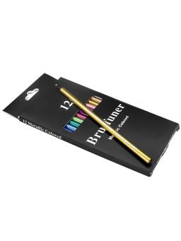 12 cor metálica lápis de cor desenho conjunto de esboço coloração lápis de cor materiais de arte de profissão para artista - Image 6