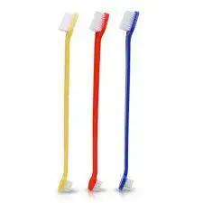 KIT 3 ESCOVA DE DENTE PET PARA CACHORRO E GATO DUPLA CORES SORTIDAS - Image 2