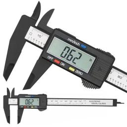 Paquímetro Vernier Digital Eletrônico, Fibra De Carbono, Medidor Micrômetro, Ferramenta De Medição, Régua Digital, 150mm - Image 1