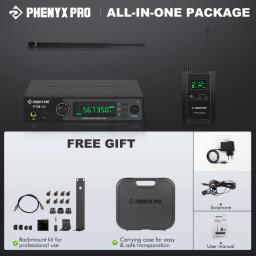 Sistema de monitoramento estéreo sem fio intra-auricular Phenyx Pro PTM-10 Sistema IEM Banda de frequência de 900 MHz/500 MHz para palestras em palco - Image 6