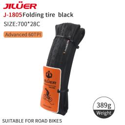 JILUER Pneu de bicicleta de estrada 700X28C/700X25C 60TPI Preto e cor da pele Pneu de bicicleta para bicicleta de cascalho/pneu de bicicleta dobrável - Image 5