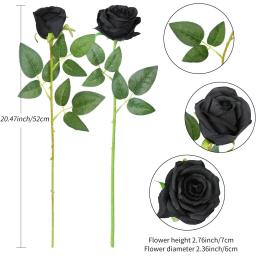 Artificial Rose Bouquet para Home Decor, arranjos florais realistas para casamentos, aniversários e mais, 12PCs - Image 6