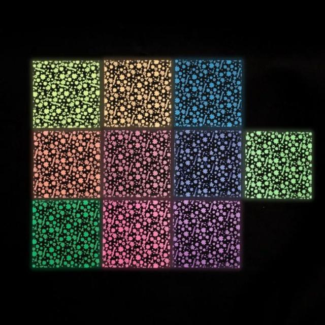 Papel Cartão de Origami Luminosa para Scrapbook - Material de Embrulho que Brilha no Escuro