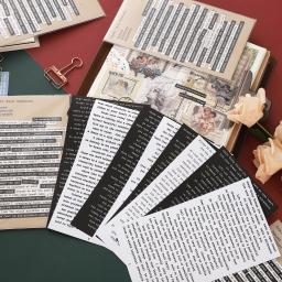 Vintage Simples Inglês Coleção Adesivos, DIY Jornal Scrapbooking Colagem Decoração, Telefone Artigos de papelaria, 406Pcs - Image 1