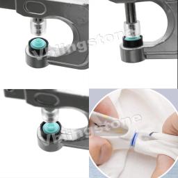 Botões de pressão de plástico redondo para roupas, prendedores de pressão, roupas para bebês, babadores e bolsas, botão T5, 12mm, 100 conjuntos, atacado - Image 6
