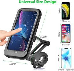 Suporte de telefone móvel impermeável ajustável para bicicleta, Universal Bike Mount, Guiador de motocicleta, Suporte para celular - Image 3