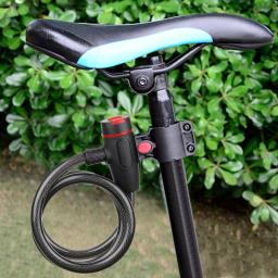 Bloqueio de bicicleta anti-roubo bicicleta scooter elétrica e bicicleta portátil cadeado de segurança cabo de aço cadeado acessórios para MTB - Image 2