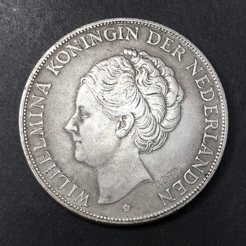 Colecionáveis Replica Moeda Comemorativa, Medalha de Metal Decor Home, Dutch 2.5D, Gustmina Queen, Replica Challenge, 1943 - Image 1