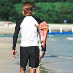 Roupa de banho de secagem rápida para homens, camiseta de manga comprida, surfe, esportes aquáticos, roupa de mergulho, nova moda - Image 3