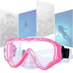 Kids Diving Snorkel Mask, Anti-Fog, Óculos de natação anti-vazamento, vidro temperado, máscara impermeável para crianças, atacado - Image 1