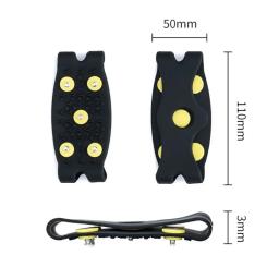 Escalada Anti Slip Spikes Grips, Garra de Gelo da Neve, Crampon Cleats, Tampa de Sapatos Esportivos para Mulheres e Homens, Tamanho 35-43, 5 Stud, 1 Par - Image 5