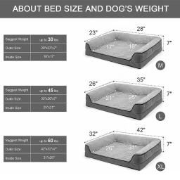 Atacado lavável luxo grande barato espuma de memória cama de cão ortopédico - Image 2