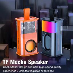 K08 Wireless Mecha alto-falantes, Shake The Bass, Transparente Bluetooth, Stereo Surround alto-falantes, Audio Player, Alto-falante para Allphones - Image 1