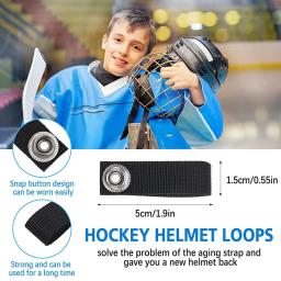 Capacete de hóquei cinta queixo destacável capacete loops hockey queixo cinta capacete com único snap hockey capacete acessório - Image 5