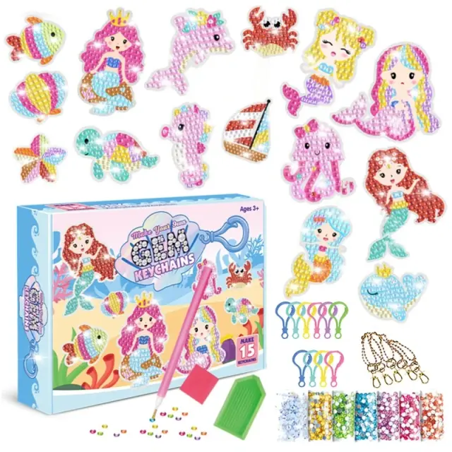 Kit de Pintura de Diamantes 5D para Crianças: Artesanatos Divertidos com Pedras Preciosas para Idades de 8 a 12 Anos