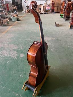 O violoncelo 4/4 é feito à mão de madeira de bordo, com padrão de pele tigre nas costas Artesanato exclusivo, requintado - Image 3