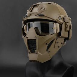 Airsoft máscara protetora de malha meia face ajuste rápido capacete ferroviário para caça paintball csgame tiro esporte ao ar livre - Image 6