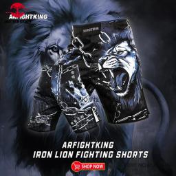 Shorts de boxe MMA para homens, impressão animal, artes marciais, BJJ Grappling, gaiola de Kickboxing, ginásio Fitness, calças de luta - Image 3
