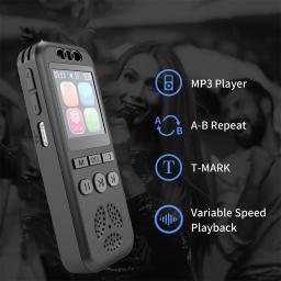 Gravador De Voz Digital Portátil, Redução De Ruído HD, Leitor De Áudio WAV, Um Clique Dispositivo De Gravação De Som Para Negócios, Leitor De MP3 - Image 5