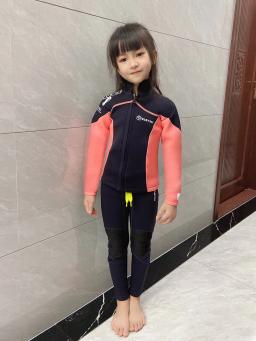 Wetsuits de neoprene completos para crianças, roupa de mergulho infantil para meninos e meninas, trajes molhados para roupa de banho de surf, top e calças - Image 1