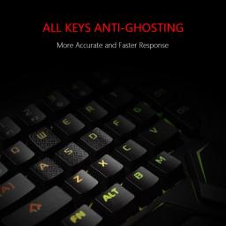 Teclado para jogos com fio USB de mão única, Retroiluminação RGB, Mini teclado para gamer, Computador portátil, Desktop, PC, Ergonômico, 35Key - Image 5