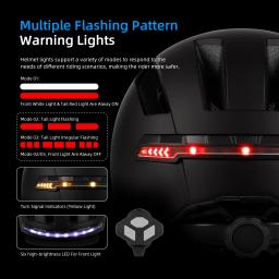 Capacete de bicicleta Ulip-Smart com luzes de sinalização LED para homens e mulheres, segurança noturna, carro elétrico, scooter, bicicleta, equitação, peças do capacete - Image 3