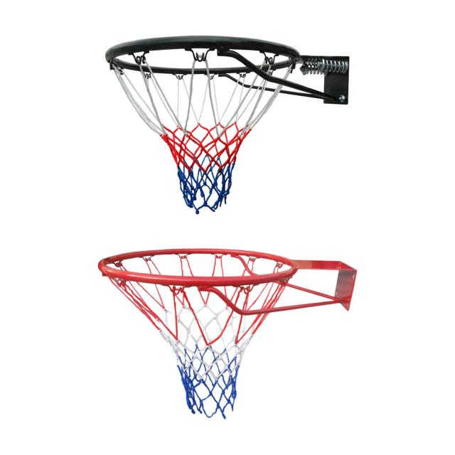 Aro de Basquete Pesado com Rede e Mola Dupla para Diversão ao Ar Livre - Ideal para Adultos e Crianças (45cm)