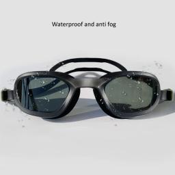 Óculos de natação profissional adulto crianças esportes óculos de natação lente óptica hd à prova dwaterproof água anti nevoeiro grande quadro piscina óculos - Image 4
