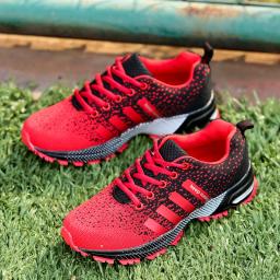 Tênis respiráveis casuais masculinos, sapatos de cesta de caminhada confortável, malha aérea plana, sapatos de montanhismo, ao ar livre, clássico - Image 6