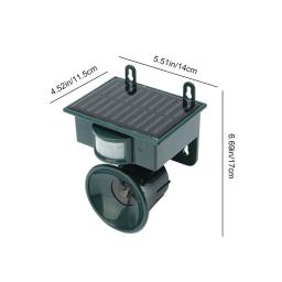 Repelente ultrassônico de animais, repelente de animais à prova d'água movido a energia solar ao ar livre com sensor de movimento, repelente de pássaros de pombo - Image 6