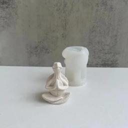 Silicone Meditação Tartaruga Moldes, Molde De Vela De Aromaterapia Com As Mãos Juntas, Decoração De Gesso, Ferramentas De Arte - Image 2