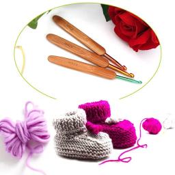 Conjunto De Ganchos De Crochet De Bambu, Agulhas De Tricô, Ferramentas De Tecer, Acessórios De Fios - Image 6