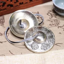 1pc tibetano sino handcrafted cobre sino para meditação yoga tradicional nacional instrumentos de percussão templo budista - Image 4