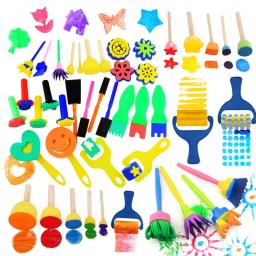 Kits de Pincéis de Esponja Infantil, Brinquedos De Desenho De Flores, Pintura De Criança, Artesanato Educacional DIY, Ferramentas de Criatividade - Image 1