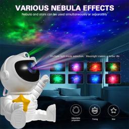 Star Projector Galaxy Light, Starry Night Magic Galaxy Astronaut Night Light para quarto de crianças, Efeito Nebula, Projeção ajustável - Image 3